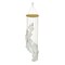 White Capiz Shell Wind Chime, 29", Coastal Patio Garden Décor